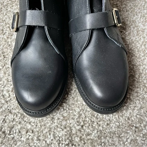 NEW Maje Leather Ankle Boots Black 39 - Picture 5 of 12